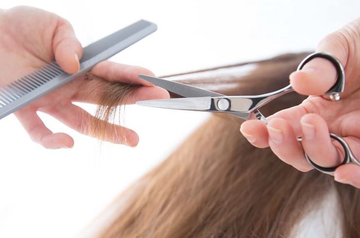 傷んだ部分のカット